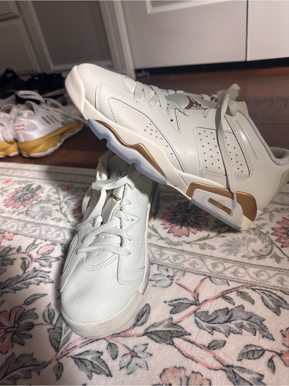 Air Jordan 6 Retro Low Lunar New Year White Gold DH6928-073 Men Size 9.5